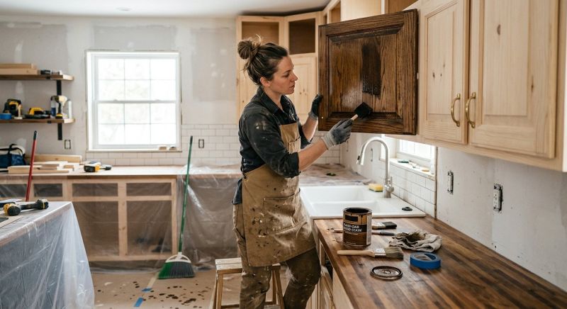 Built In Cabinetry Staining in Cincinnati, OH