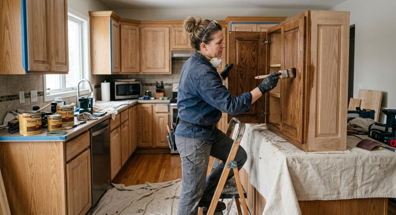 Kitchen Cabinet Staining in Kokomo, IN